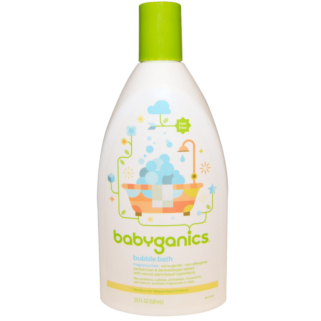 BabyGanics Bubble Bath ปราศจากน้ำหอม 20 ออนซ์ (591 มล.)