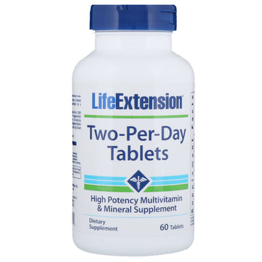 Life Extension, comprimés deux fois par jour, 60 comprimés