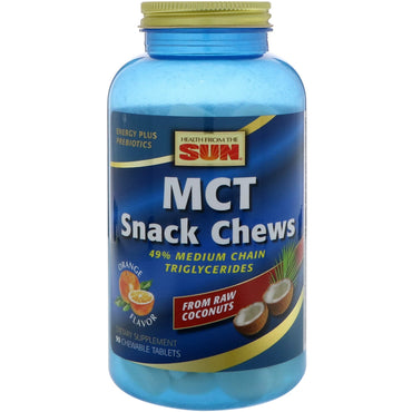 Health From The Sun, MCT Snack Chews, Orange Flavor, 90 Chewable Tablets