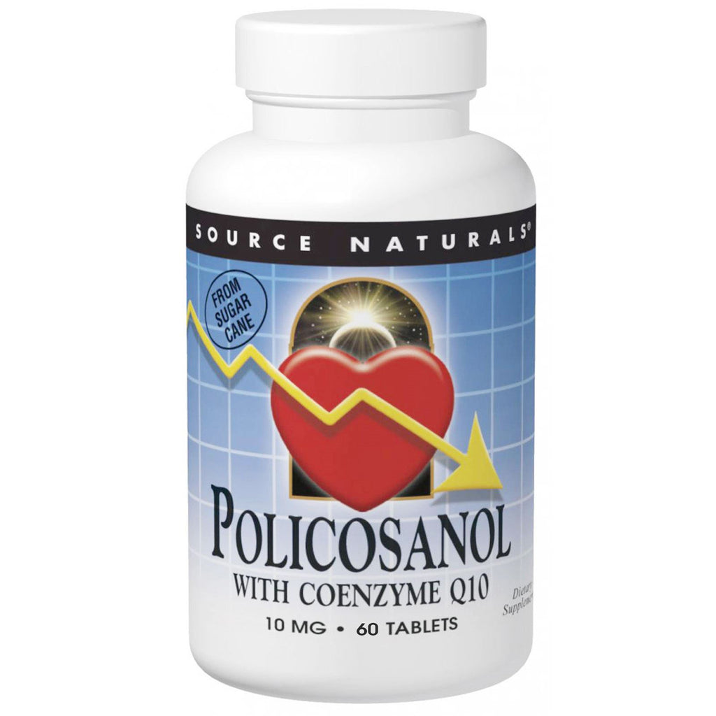Source Naturals, Policosanol with Coenzyme Q10, 10 mg, 60 Tablets