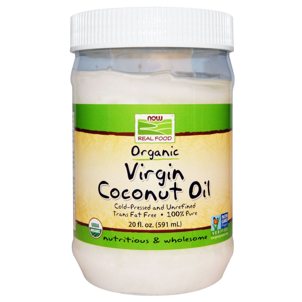 Now Foods, Alimente adevărate, ulei de nucă de cocos virgin, 20 fl oz (591 ml)