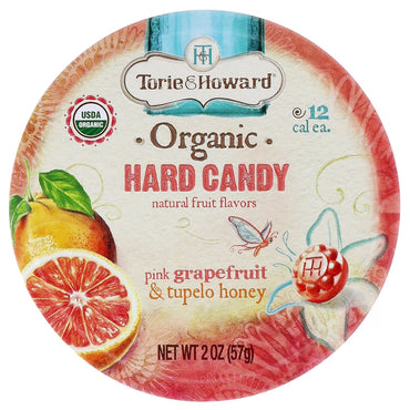 Torie & Howard, Hard Candy, Roze Grapefruit & Tupelo-honing, 2 oz (57 g)