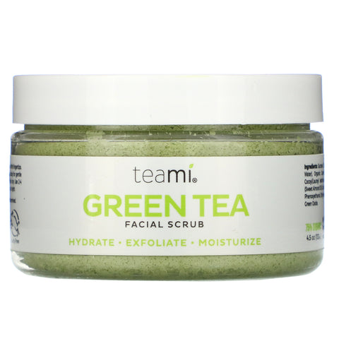 Teami, Exfoliante facial de té verde, 4 oz (100 ml)