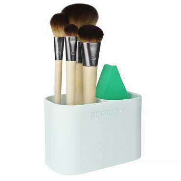 Ecotools, Airbrush-Teint-Set, 4 Pinsel, 1 Make-up-Keil, 1 Aufbewahrungsbecher