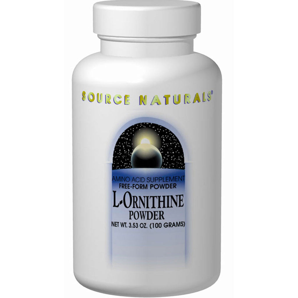 Source Naturals, אבקת L-Ornithine, 3.53 אונקיות (100 גרם)
