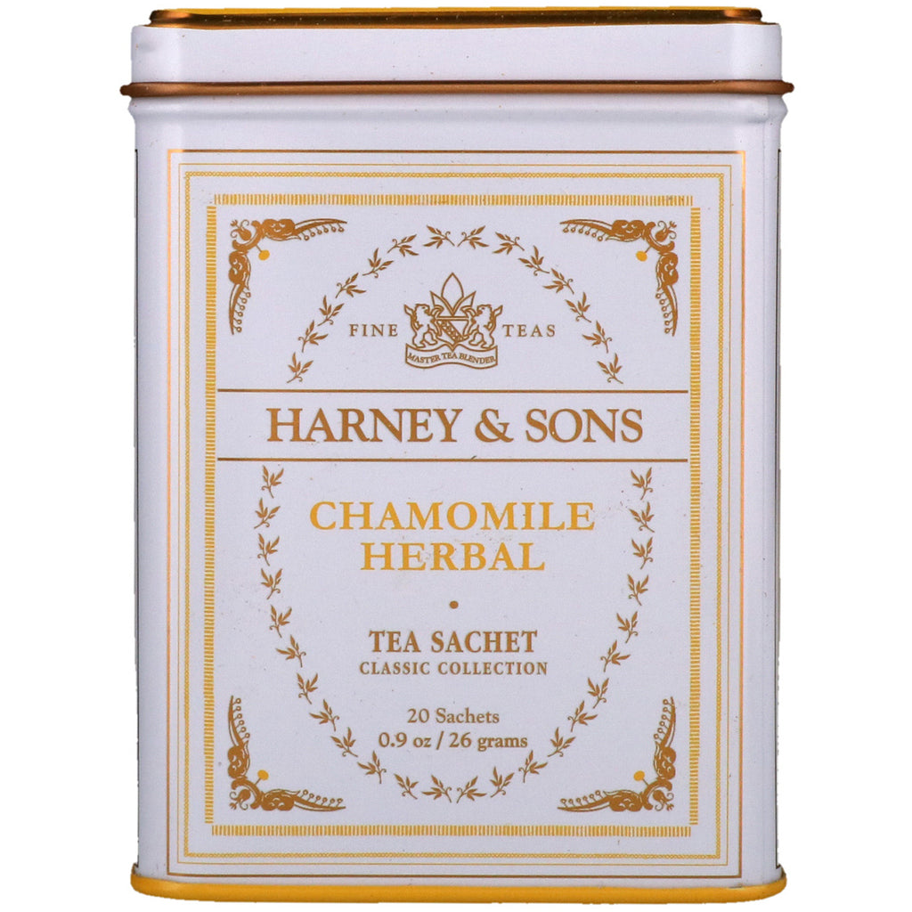 Harney &amp; Sons, Tés finos, manzanilla a base de hierbas, 20 sobres, 26 g (0,9 oz)