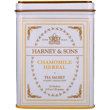 Harney &amp; Sons, Tés finos, manzanilla a base de hierbas, 20 sobres, 26 g (0,9 oz)