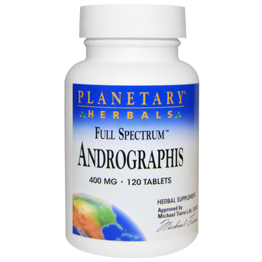 Planetary Herbals, Vollspektrum, Andrographis, 400 mg, 120 Tabletten