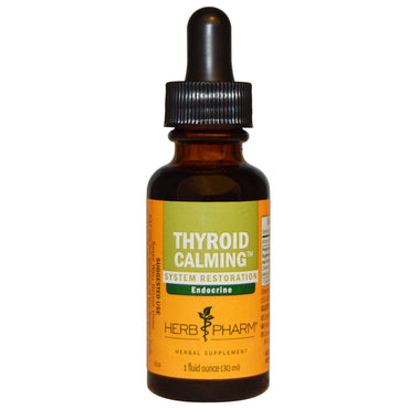 Herb Pharm, Thyroid Calming, Gjenoppretting av Kropp, 1 fl oz (30 ml)