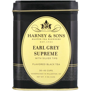 Harney & Sons, Té supremo Earl Grey, 4 oz
