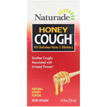Naturade, Honey Cough with Buckwheat Honey & Elderberry, Natural Honey Flavor, 4.2 fl oz (125 ml)