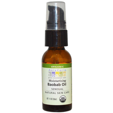 Aura Cacia, huile de baobab, soins naturels de la peau, 1 fl oz (30 ml)