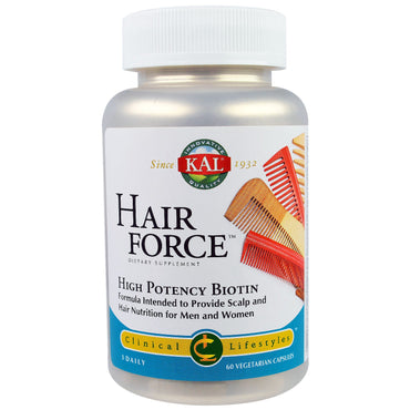 Kal hair force biotina de alta potência 60 cápsulas vegetais