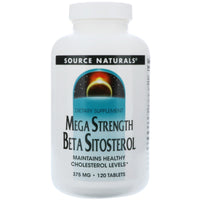 Source Naturals, Mega Strength Beta Sitosterol, 375 mg, 120 Tablets