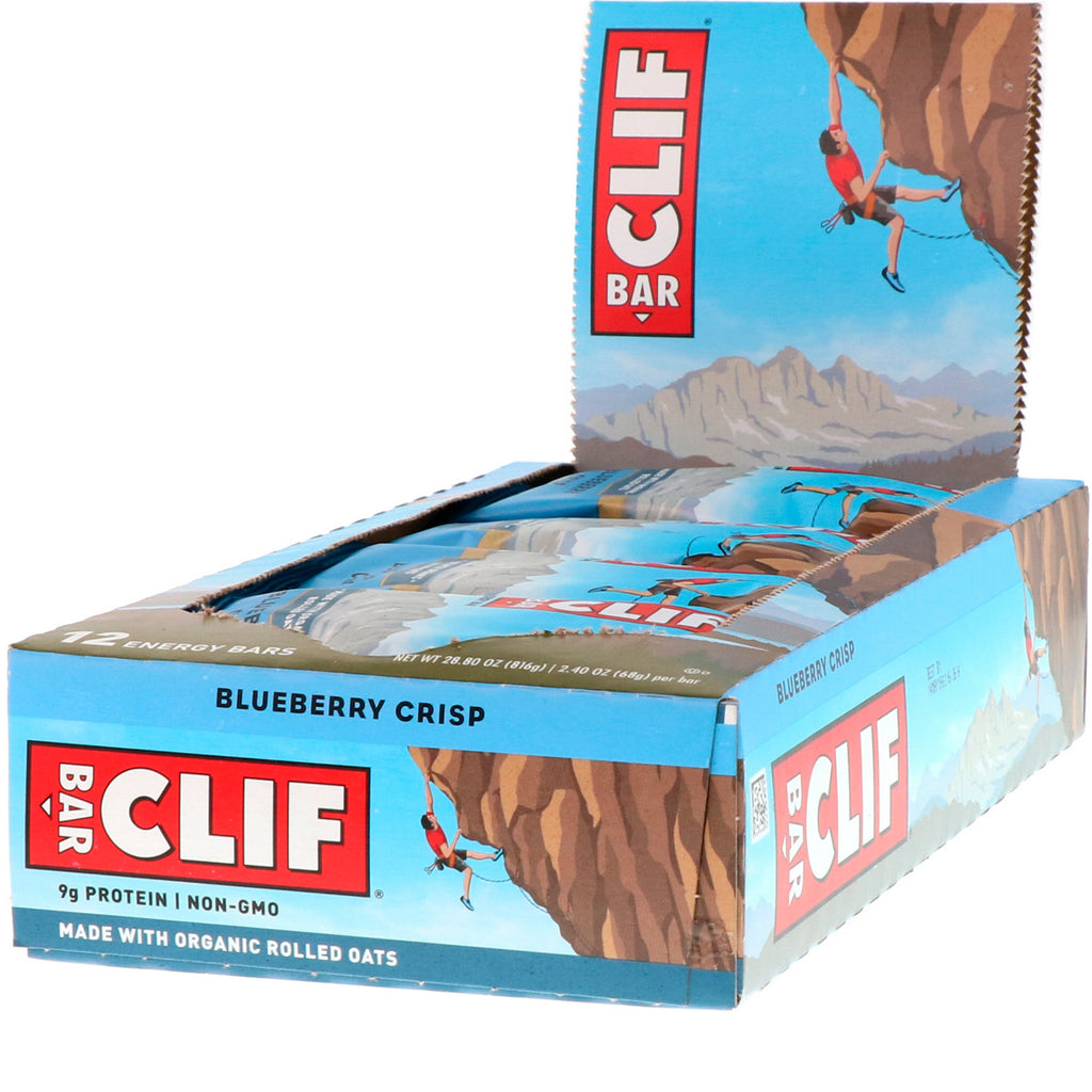 Clif Bar Barretta energetica Blueberry Crisp 12 barrette da 2,40 oz (68 g) ciascuna