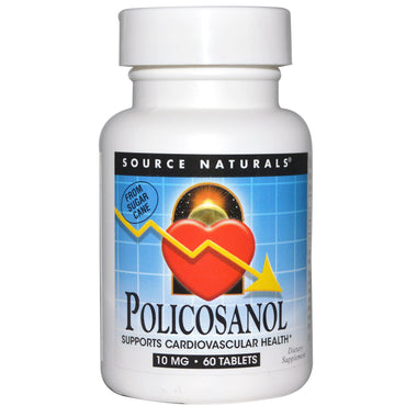 Source Naturals, Policosanol, 10 mg, 60 tabletter