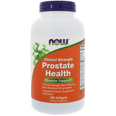 Now Foods, Fuerza clínica para la salud de la próstata, 180 cápsulas blandas