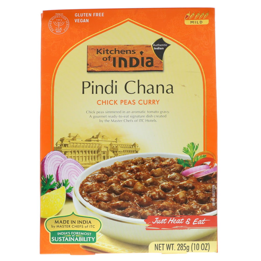 Kitchens of India, Pindi Chana, Curry z ciecierzycy, Łagodne, 10 uncji (285 g)