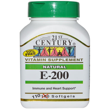21st Century, E-200, Natural, 110 Softgels