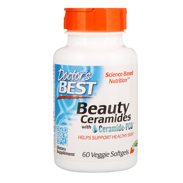 Doctor's Best Beauty Ceramides with Ceramide-PCD 60 Veggie Softgels