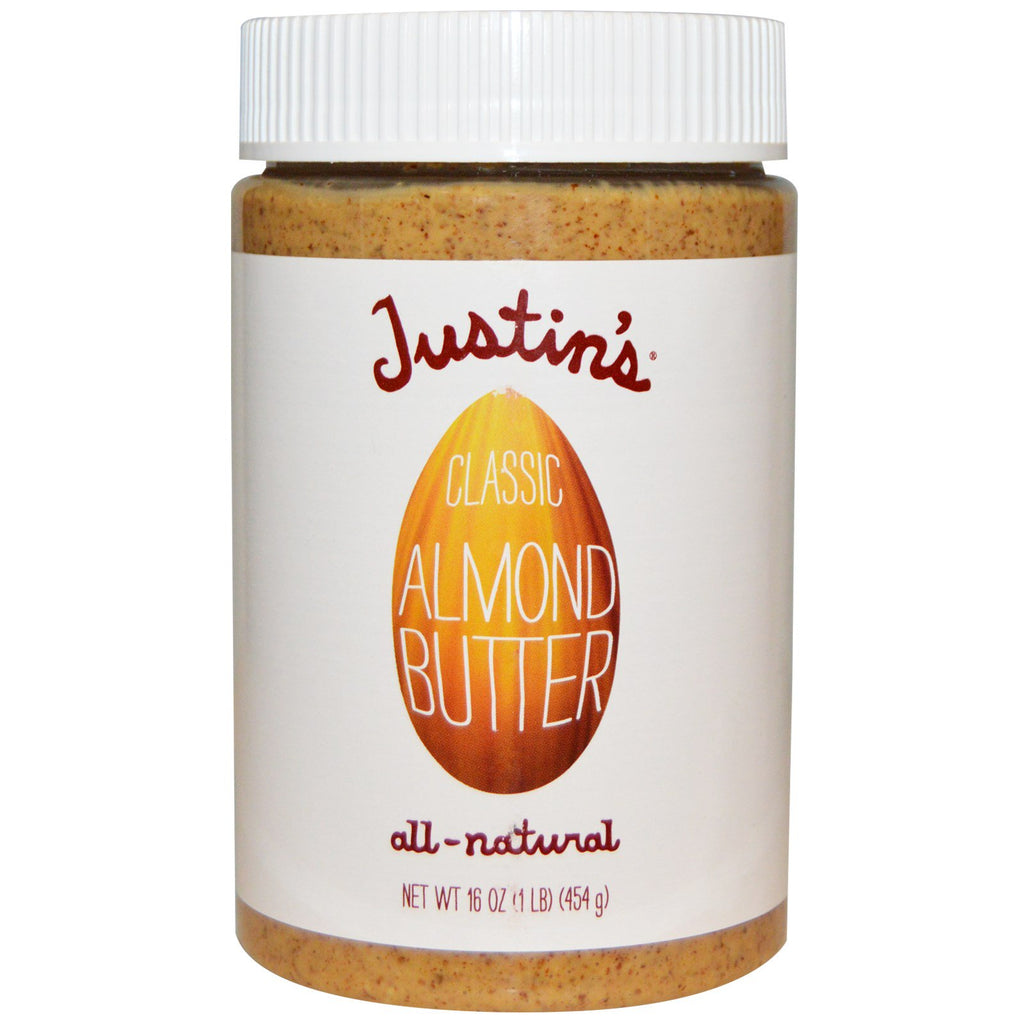 Mantequilla de nueces Justin's, Mantequilla de almendras clásica, 16 oz (454 g)