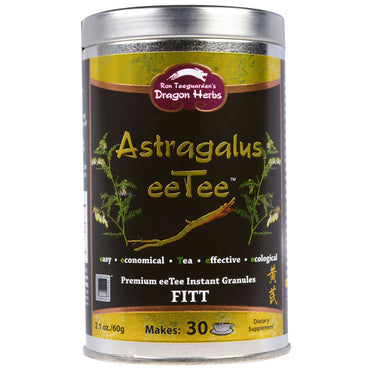 Dragon Herbs, Astragalus eeTee، حبيبات eeTee المميزة الفورية، 2.1 أونصة (60 جم)