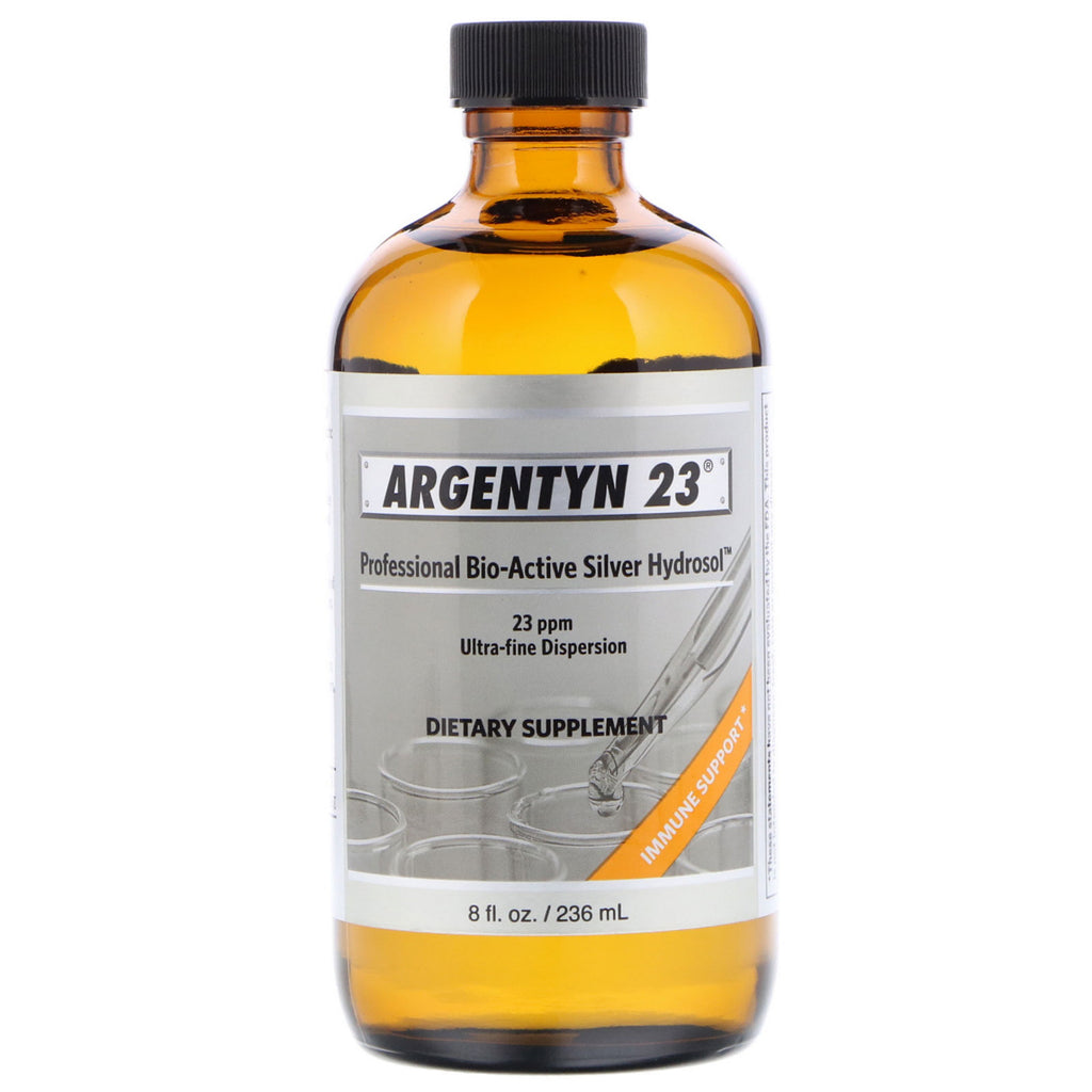 กลุ่มวิจัยโรคภูมิแพ้ Argentyn 23, Professional Bio-Active Silver Hydrosol, 8 fl oz (236 ml)