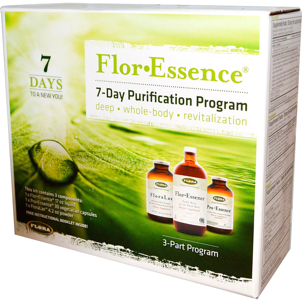 Flora, florâ·essence, programma di purificazione di 7 giorni, programma in 3 parti