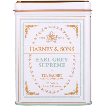 Harney & Sons, Earl Grey Supremo, 20 sobres, 40 g (1,4 oz)
