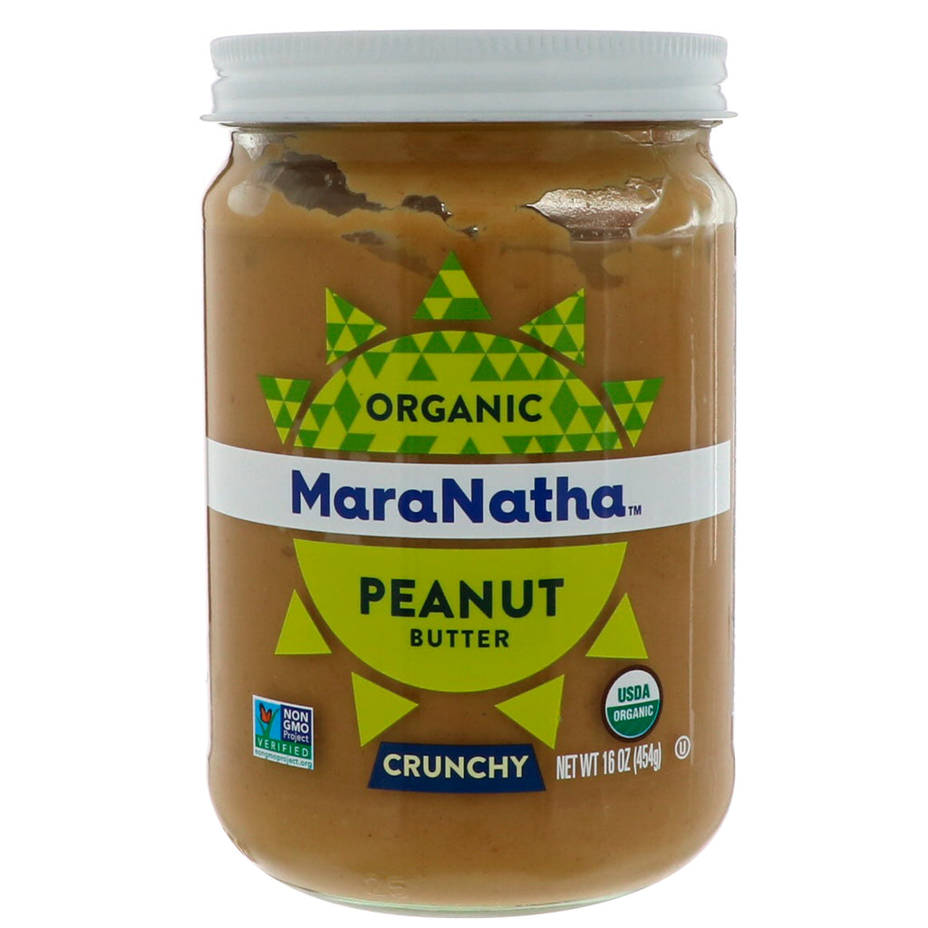 MaraNatha, Manteiga de Amendoim, Crocante, 454 g (16 onças)