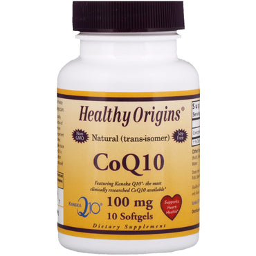 Healthy Origins、CoQ10、100 mg、ソフトジェル 10 個