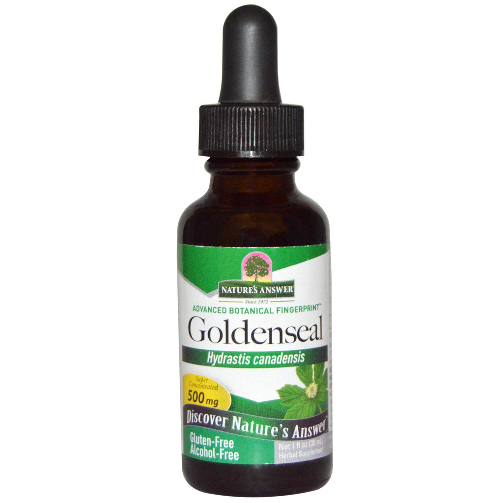 Nature's Answer, Goldenseal, Sem Álcool, 500 mg, 30 ml (1 fl oz)