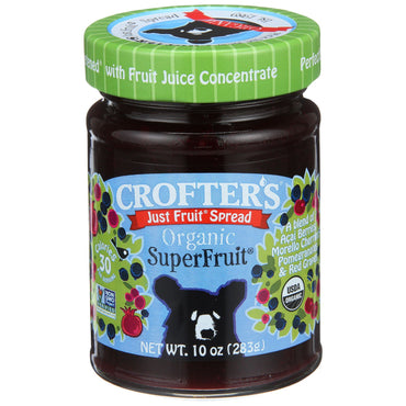Crofter's , , مربى الفاكهة فقط، فاكهة خارقة، 10 أونصة (283 جم)