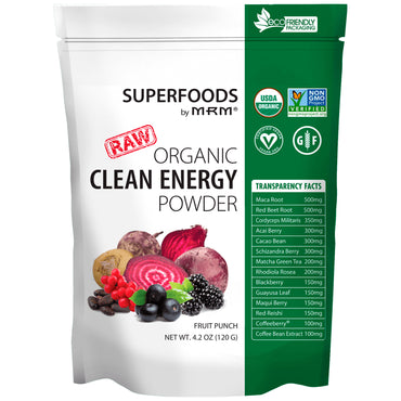 MRM,  Clean Energy Powder, Fruit Punch, 4.2 oz (120 g)