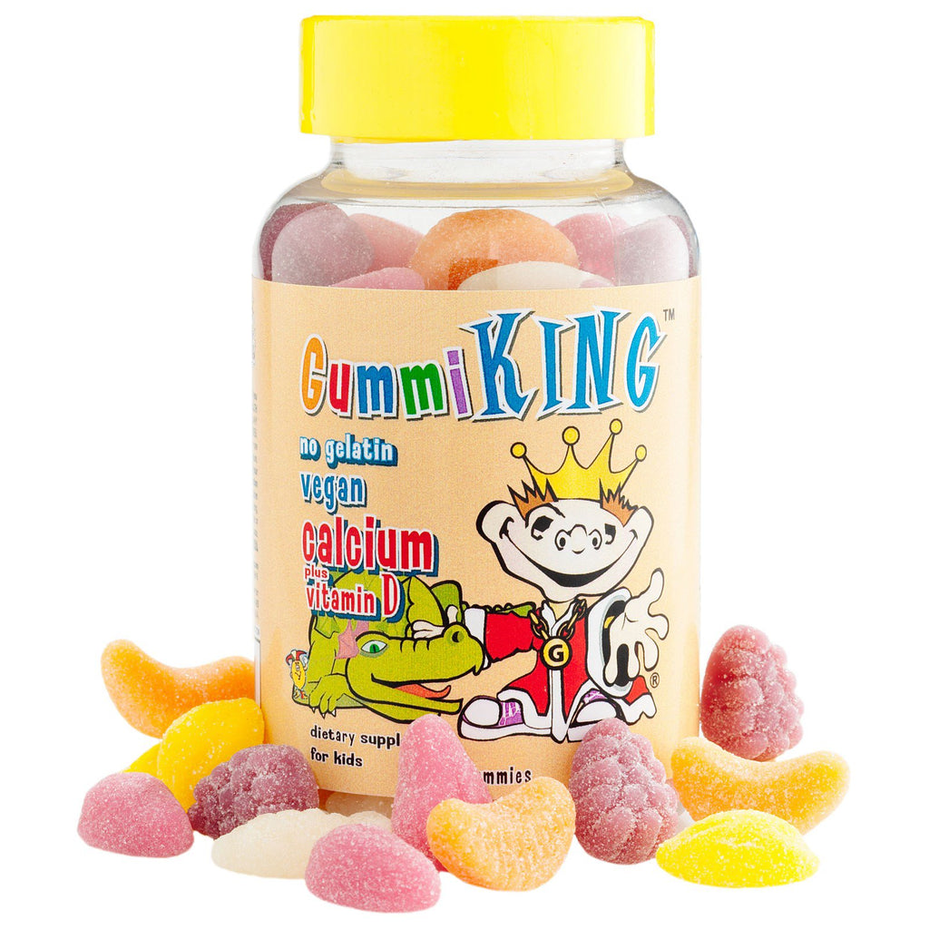 Gummi King, סידן פלוס ויטמין D לילדים, 60 גומי