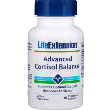 Extensão da vida, equilíbrio natural do cortisol, 30 cápsulas vegetais