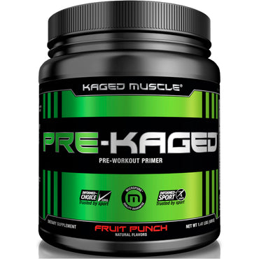 Kaged Muscle, Pre-Kaged, Pre-Workout Primer, Fruit Punch, 1.41 lbs (640 g)