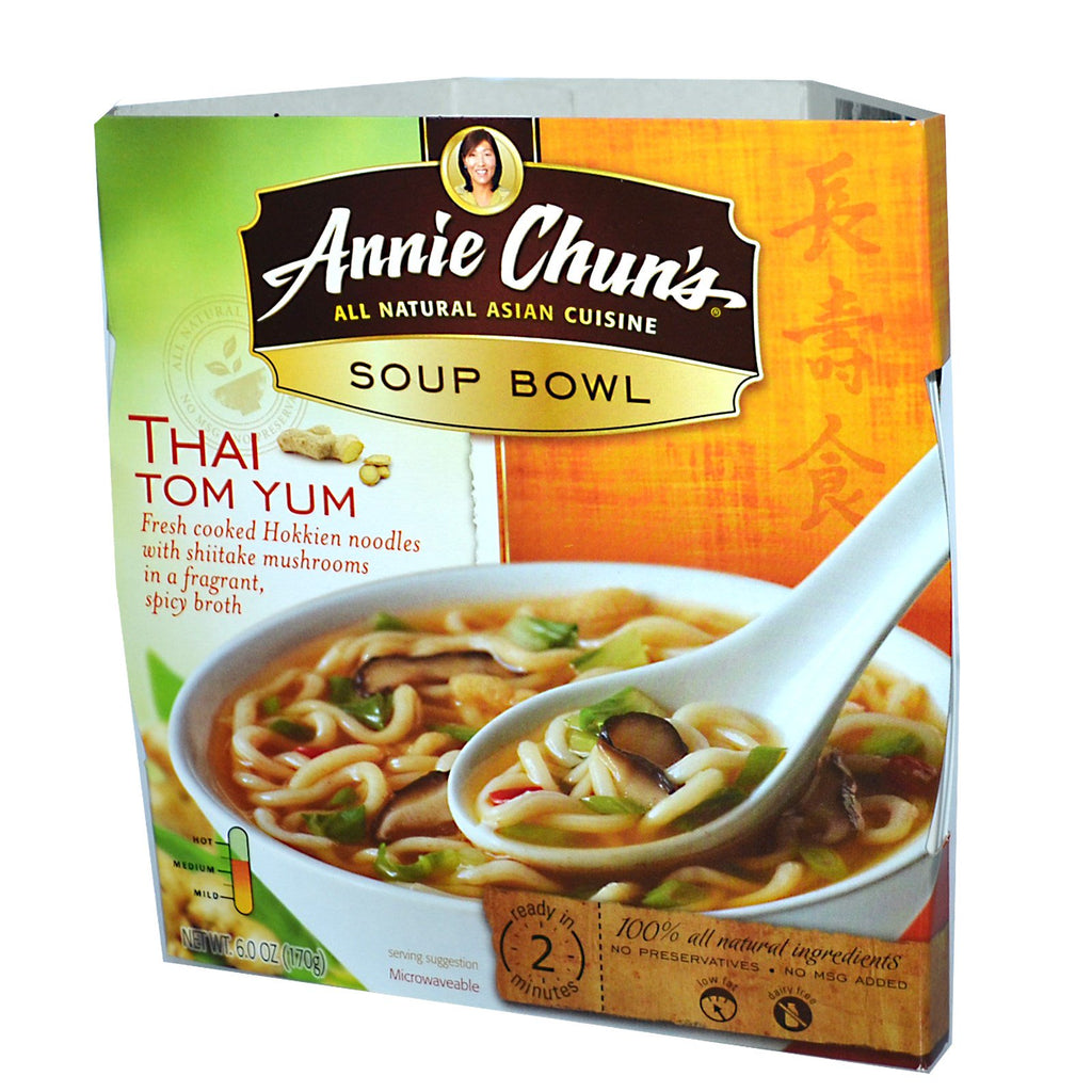 Annie Chun's, Bol cu ​​supă, Thai Tom Yum, Mediu, 6,0 oz (170 g)