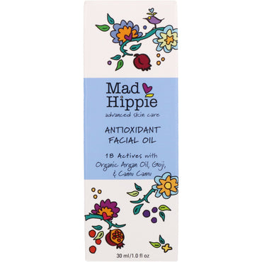 Mad Hippie Skin Care Products、抗酸化フェイシャル オイル、1.0 fl oz (30 ml)