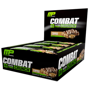 MusclePharm Combat Crunch S'mores 12 barras 2,22 onças (63 g) cada