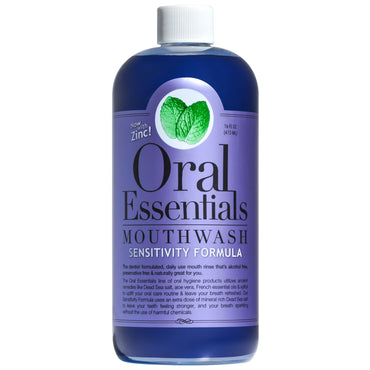 Oral Essentials Mouthwash Sensitivity Formula with Zinc 16 fl oz (473 ml)