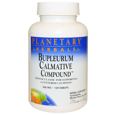 Planetary Herbals, Composto Calmante Bupleurum, 550 mg, 120 Comprimidos