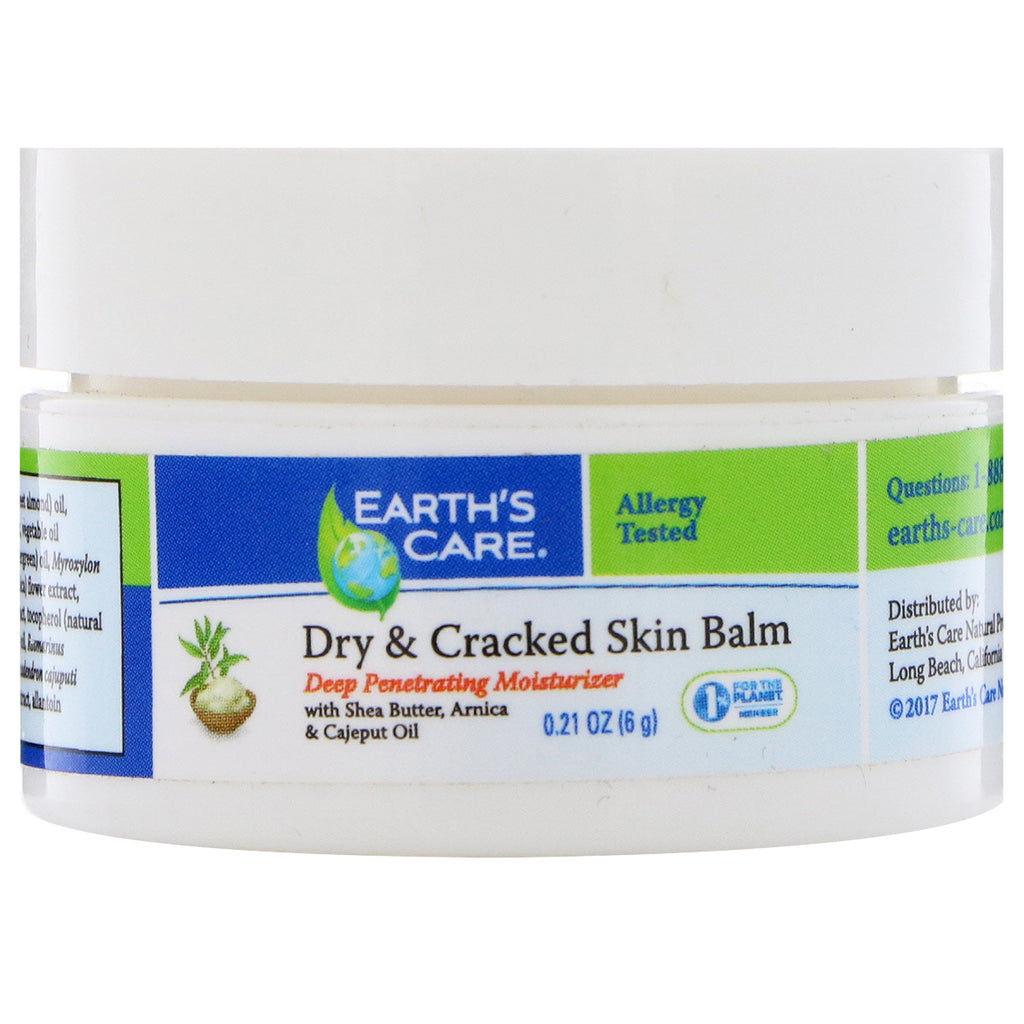 Earth's Care, balsam pentru piele uscată și crăpată, 0,21 oz (6 g)