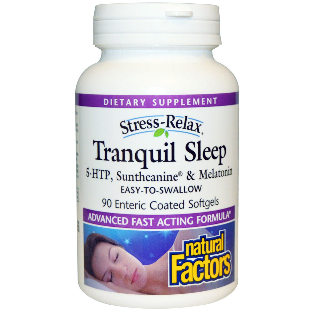 प्राकृतिक कारक, तनाव-आराम, शांत नींद, 90 एंटिक लेपित सॉफ़्टजैल