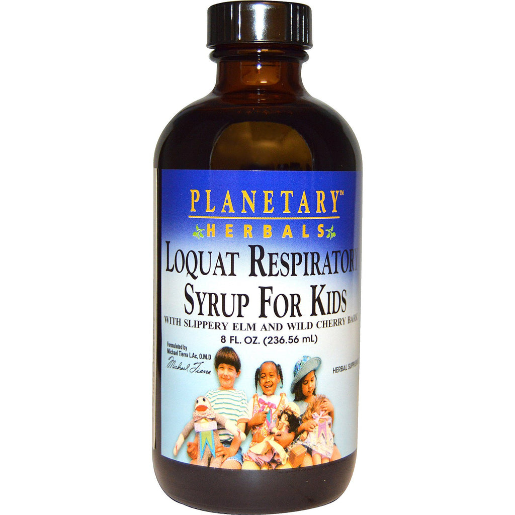 Planetary Herbals, น้ำเชื่อม Loquat Respiratory สำหรับเด็ก, 8 ออนซ์ (236.56 มล.)
