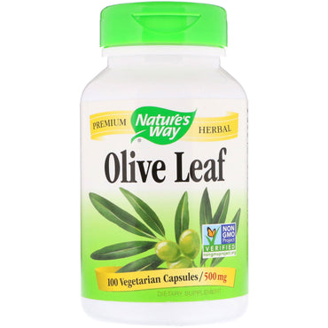 Nature's Way, Olive Leaf, 500 mg, 100 Vegetarian Capsules