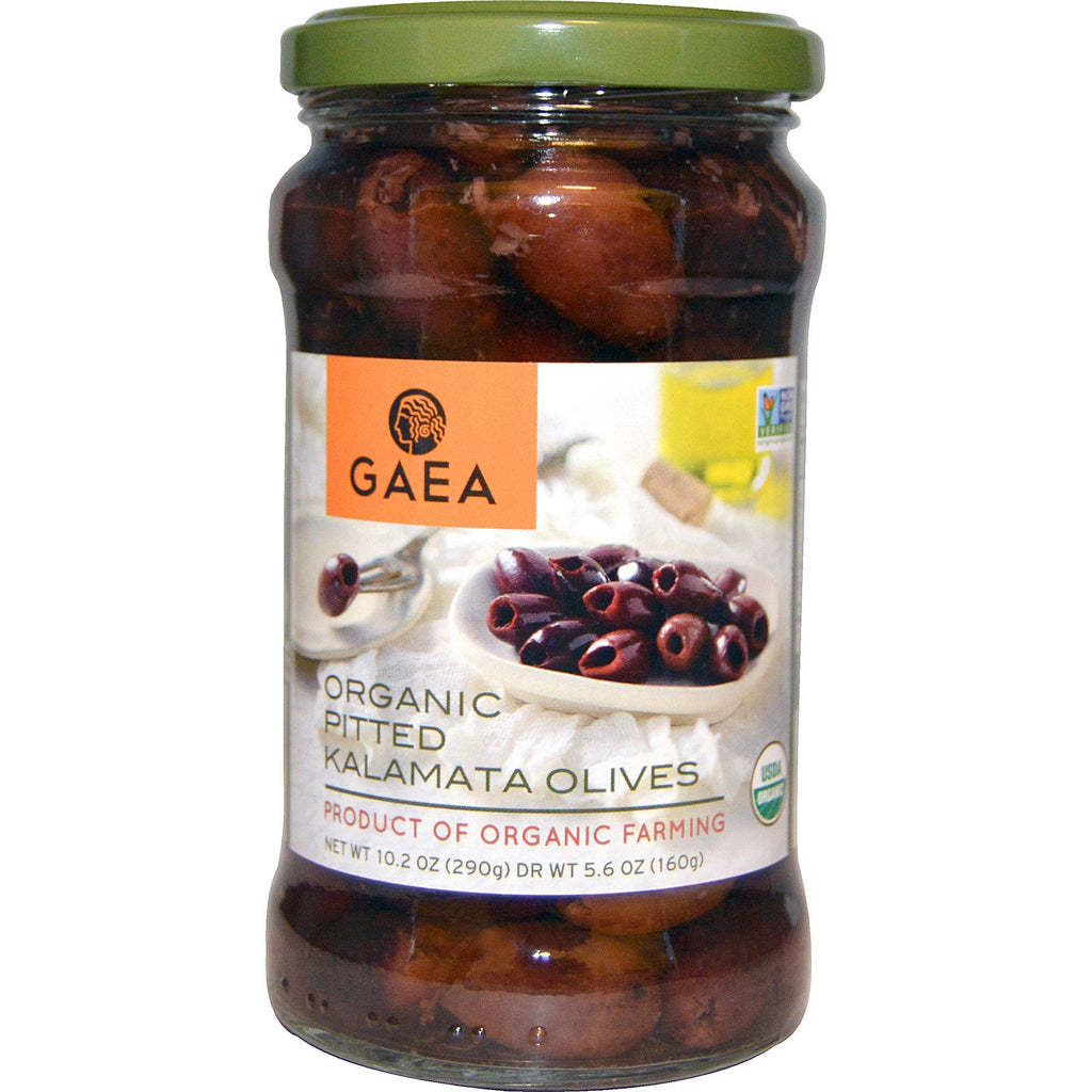 Gaea,  Pitted Kalamata Olives, 10.2 oz (290 g)