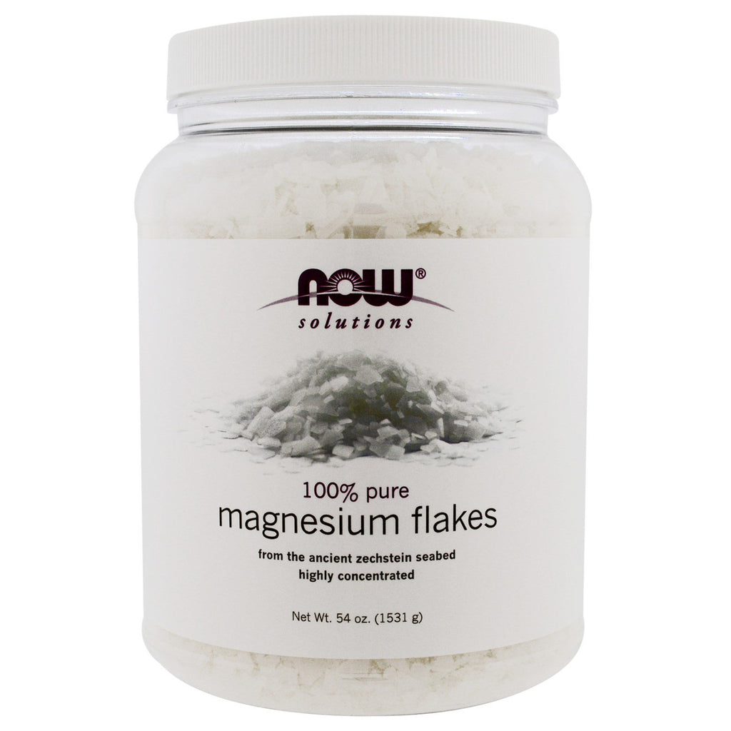 Now Foods, Solutions, Magnesium Flakes, 100% Pure, 54 oz (1531 g)