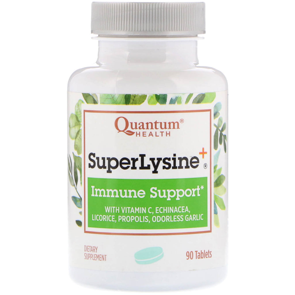 クォンタムヘルス、スーパーリジン+、免疫サポート、90粒