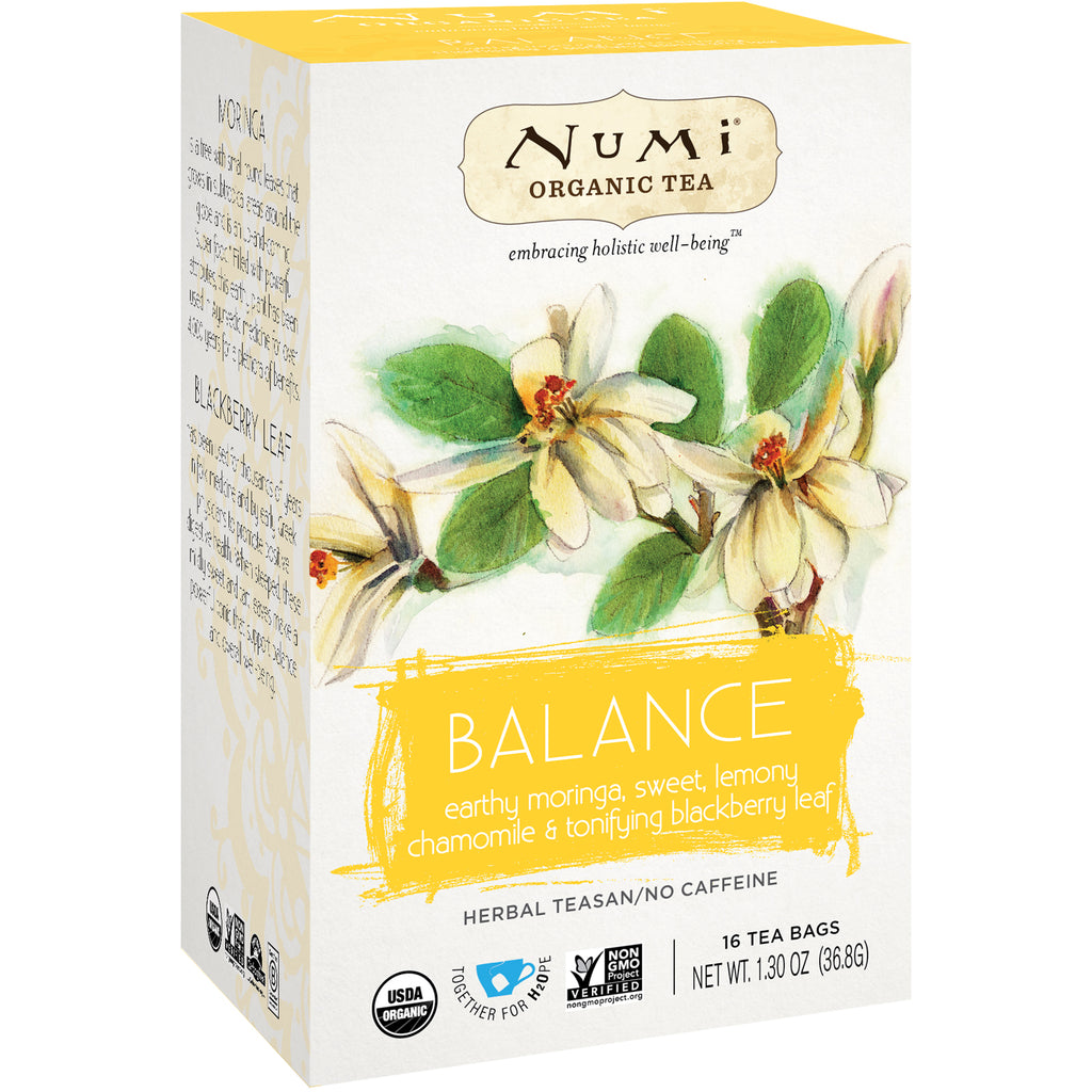 Numi Tea, Té, Té de hierbas, Equilibrio, 16 bolsitas de té, 1,30 oz (36,8 g)